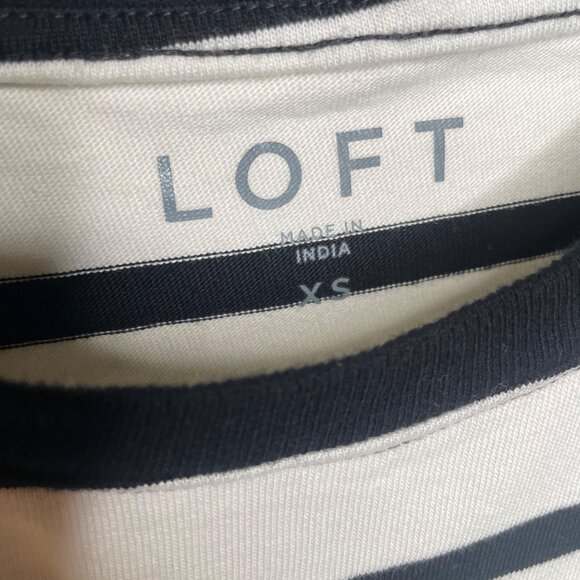 LOFT black & white stripped top - Picture 2 of 4